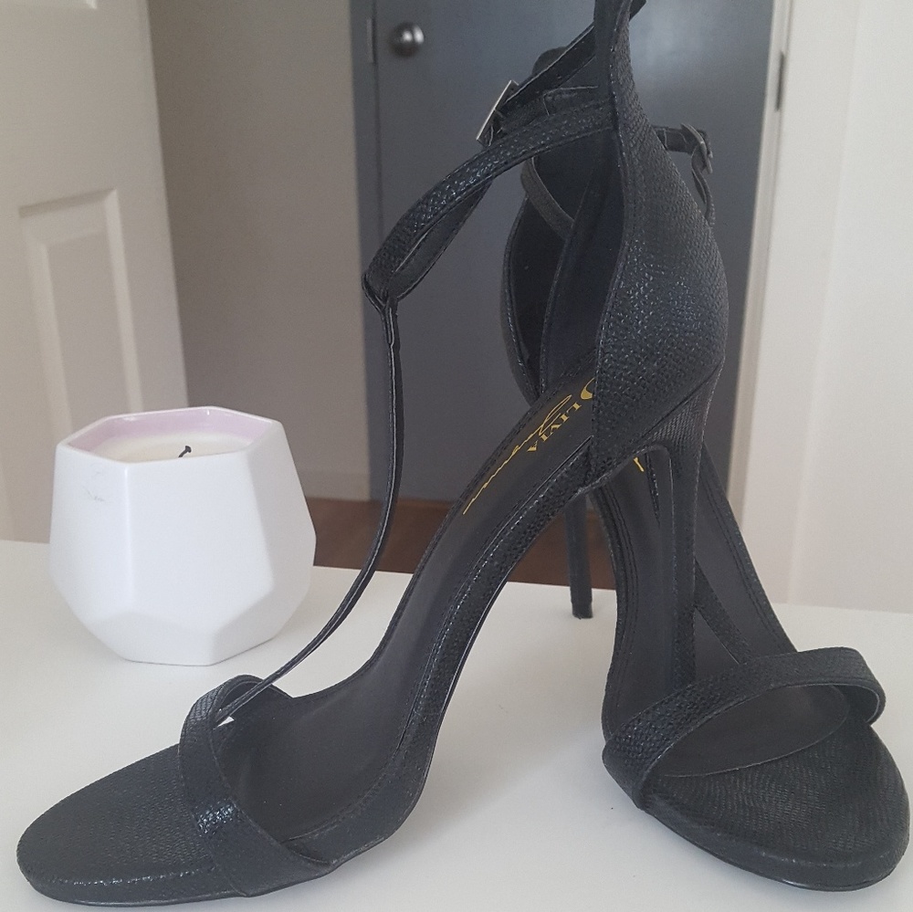 Black Strapy Heels